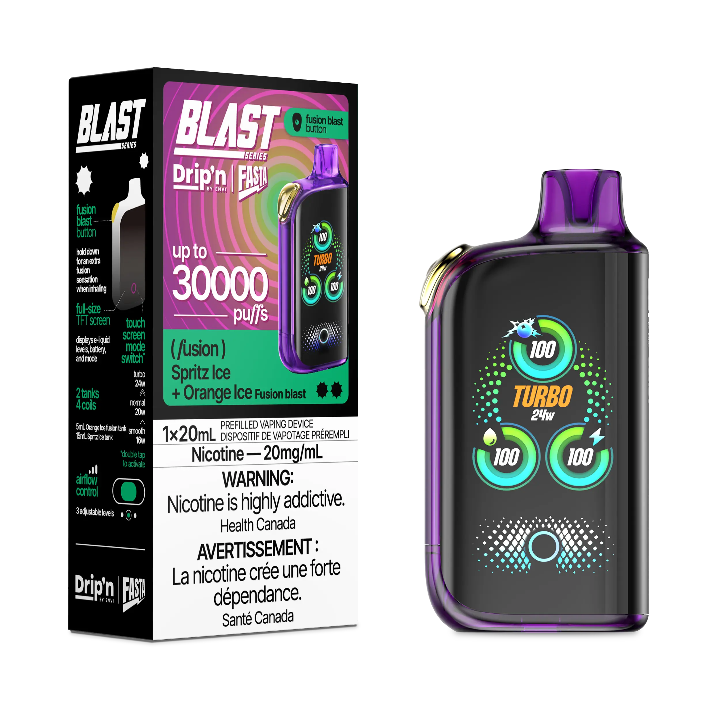 Drip'n by Envi Fasta Blast 30k | Vape Cloud Canada - Image 41
