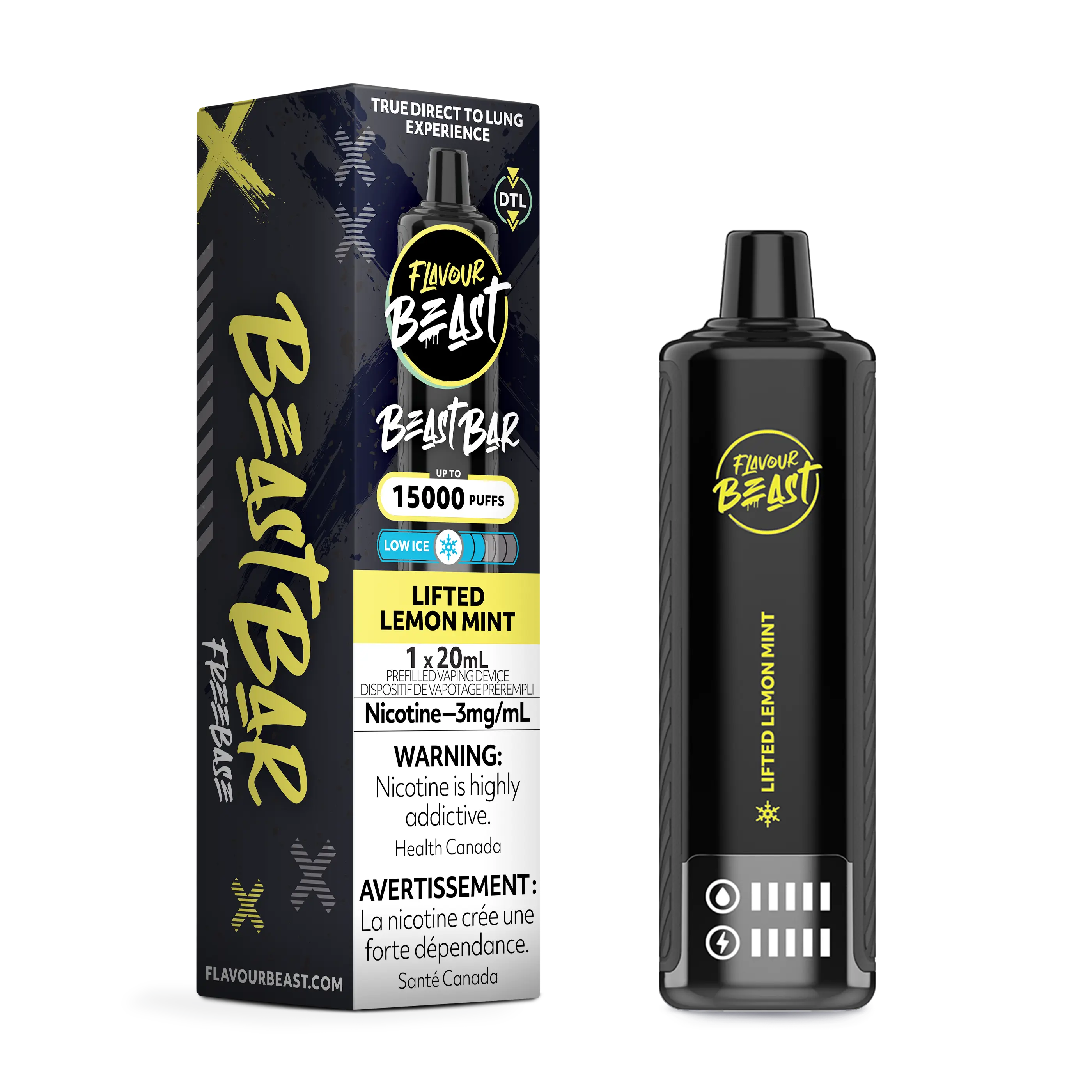 Flavour Beast - Beast Bar - Lifted Lemon Mint | Vape Cloud Canada