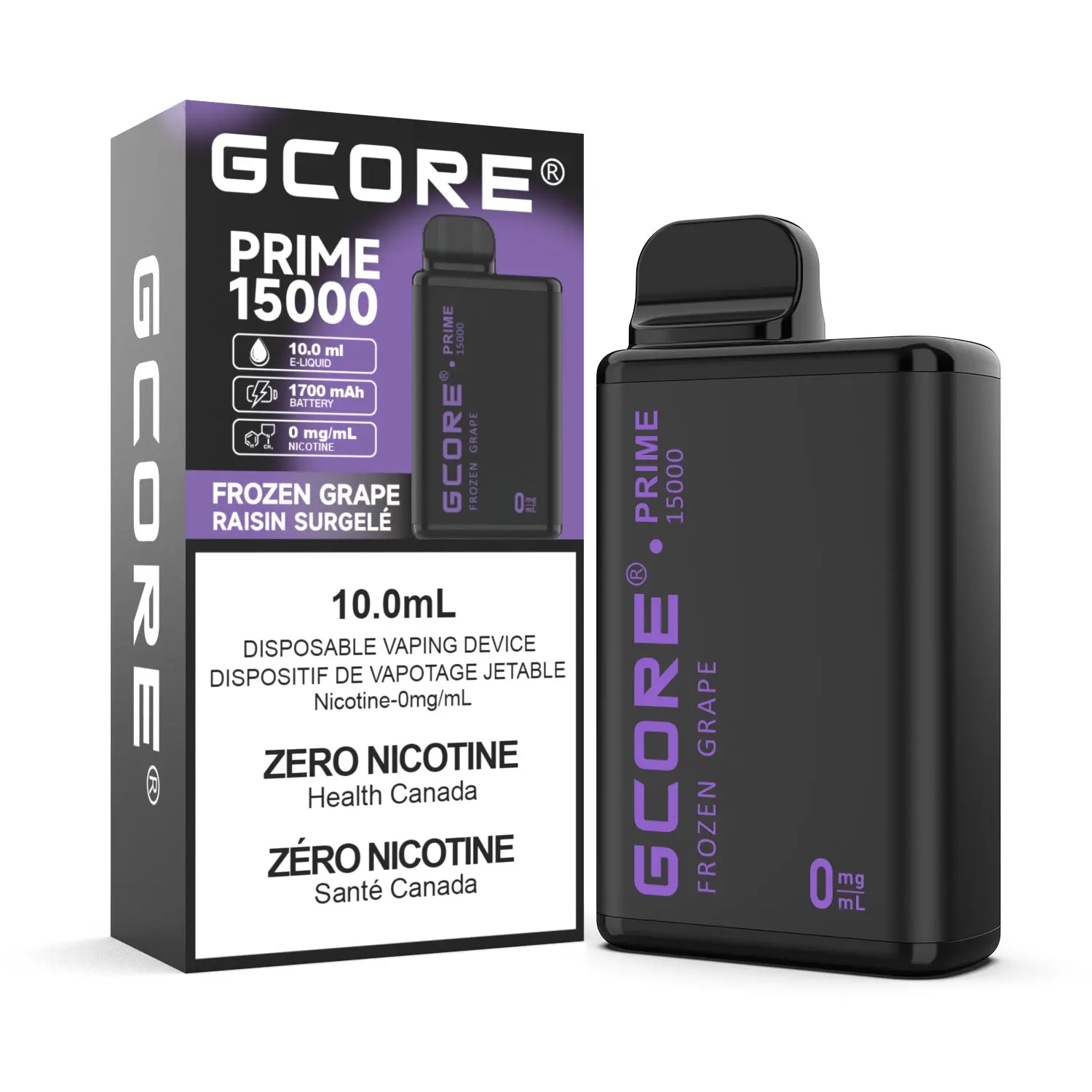 GCore Prime 15000 Nicotine Free | Vape Cloud Canada