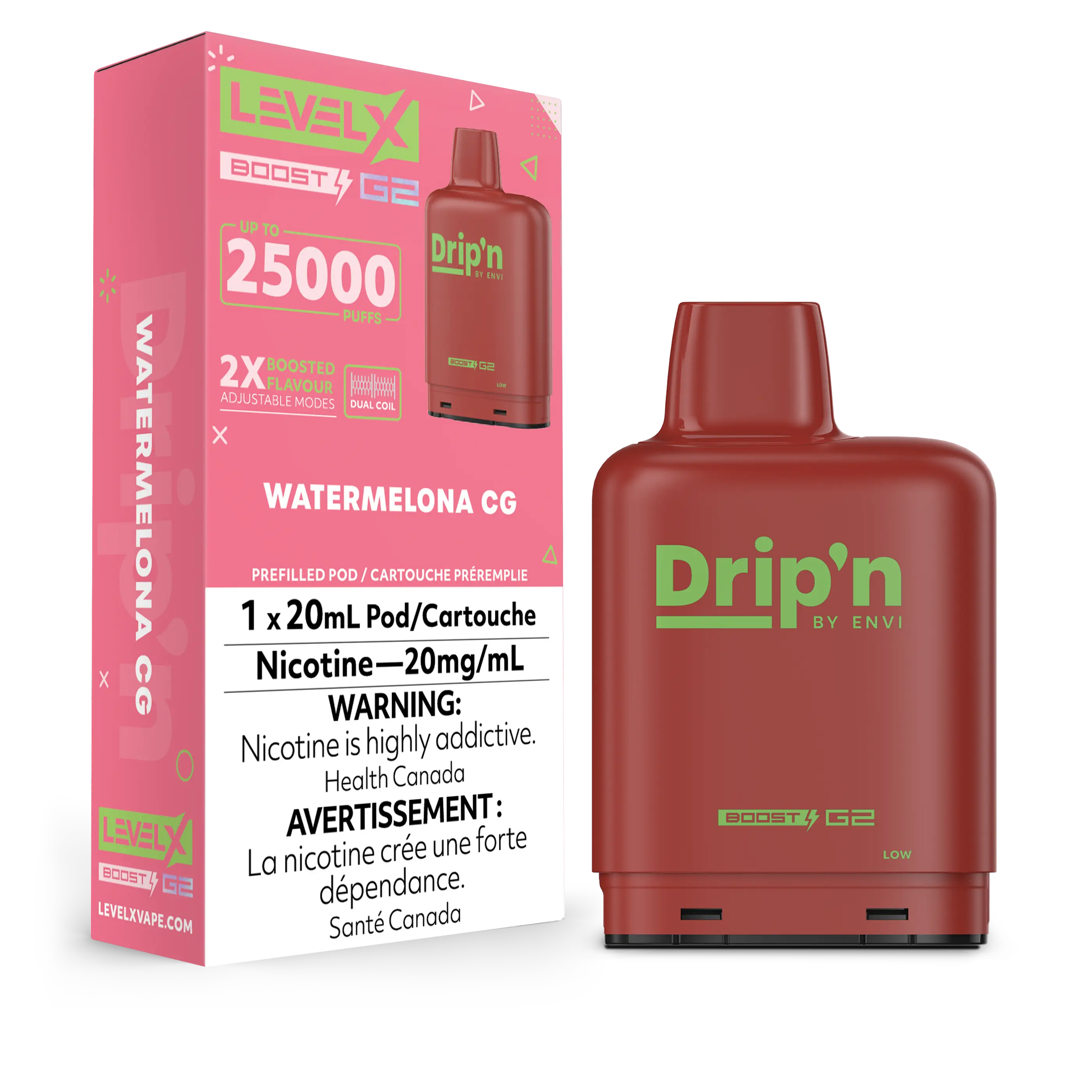 Level X Boost - Drip'n - Watermelona CG | Vape Cloud Canada