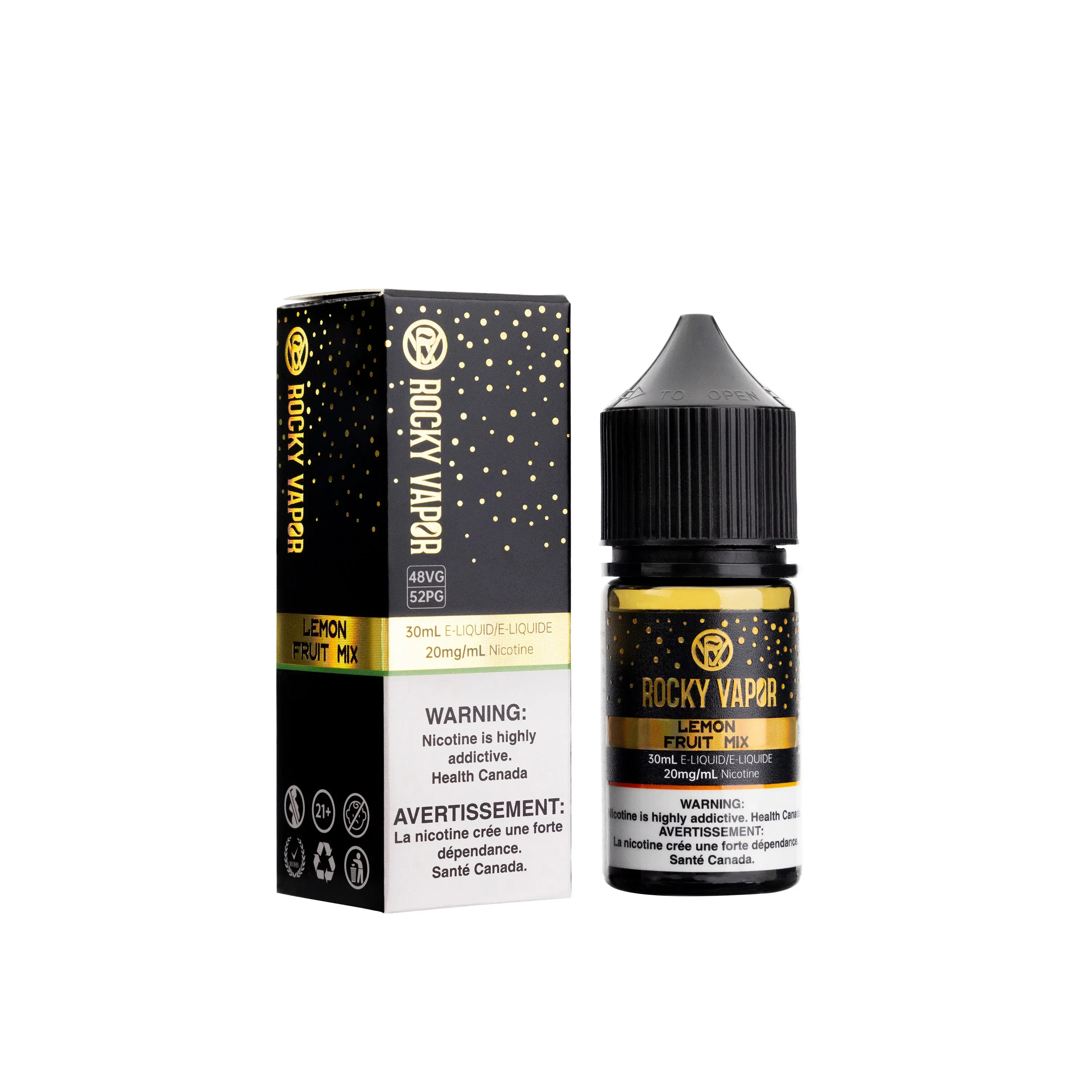 Rocky Vapor 2.0 Nic Salt - Lemon Fruit Mix (30mL) | Vape Cloud Canada