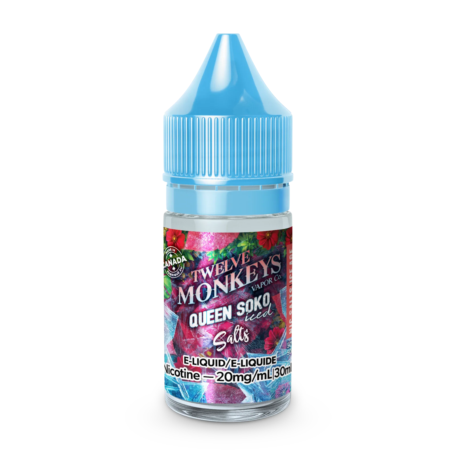 Twelve Monkeys Nic Salt - Queen Soko Iced (30mL) | Vape Cloud Canada