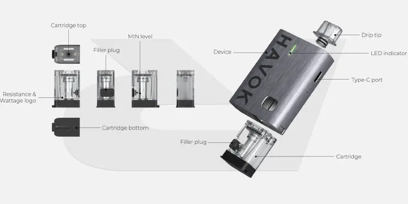 Uwell Havok R Replacement Pod (4pk) 0.6ohm